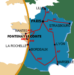 Map showing where in France Fontenay is located